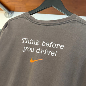 2000'S NIKE 'THINK BEFORE YOU DRIVE' BASKETBALL TEE - L