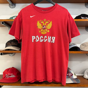 2000'S NIKE RUSSIAN HOCKEY TEE - M
