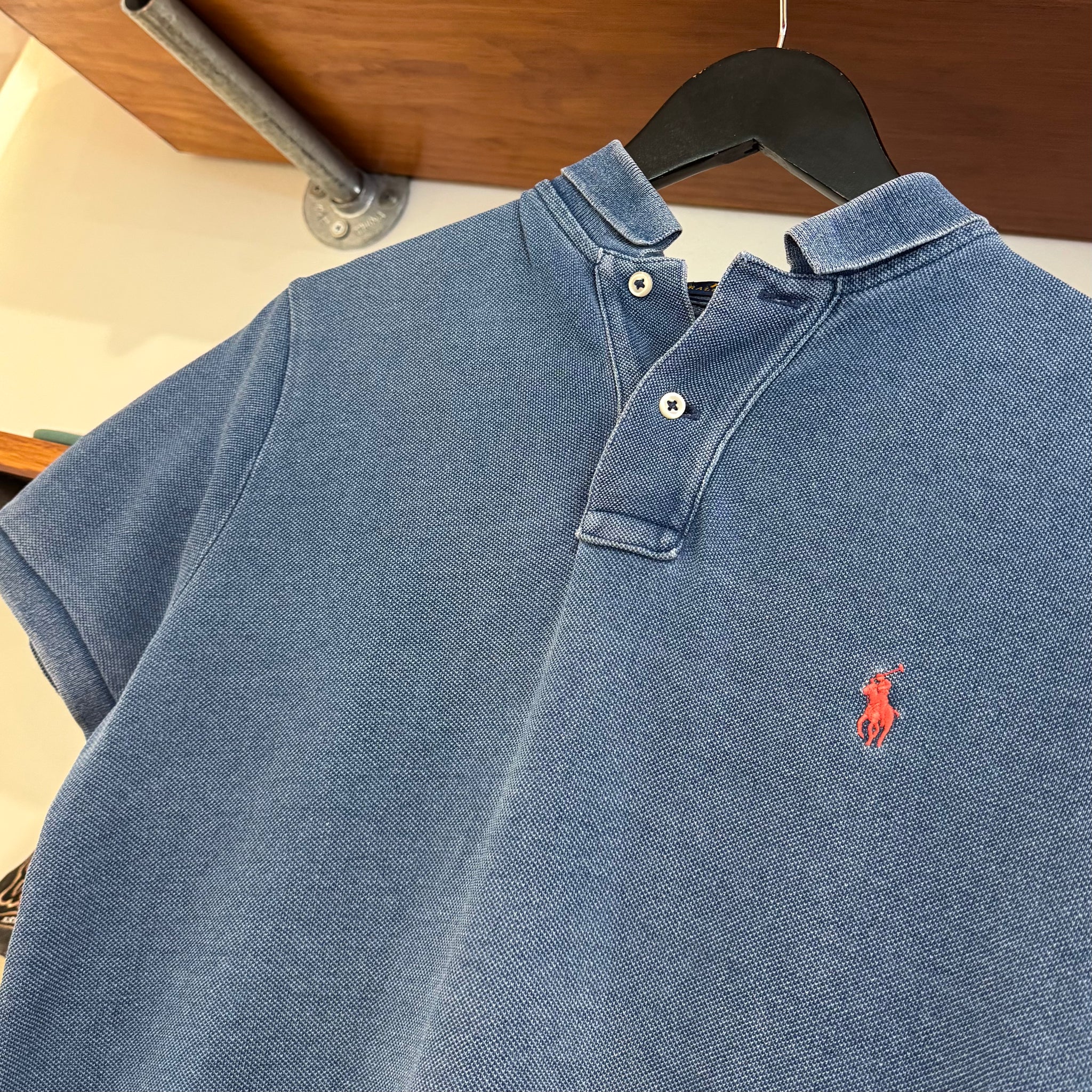 2010'S WMNS RALPH LAUREN PONY DENIM POLO SHIRT - S/M