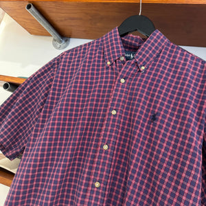 1990'S RALPH LAUREN CHECKERED BUTTON-UP - M