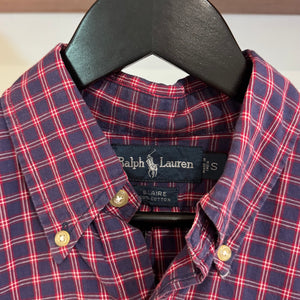 1990'S RALPH LAUREN CHECKERED BUTTON-UP - M