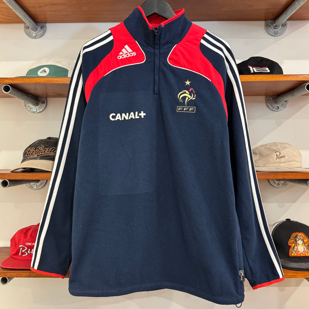 2007 ADIDAS FRANCE FOOTBALL 1/4 ZIP FLEECE - M
