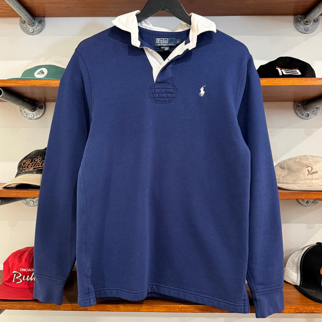 2000'S RALPH LAUREN PONY 1/4 BUTTON-UP SWEATSHIRT - M