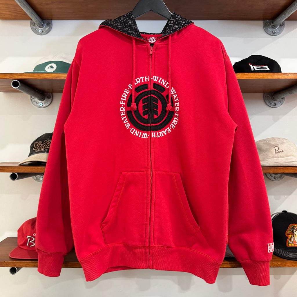 2000'S ELEMENT FELT LOGO HOODED JACKET - L