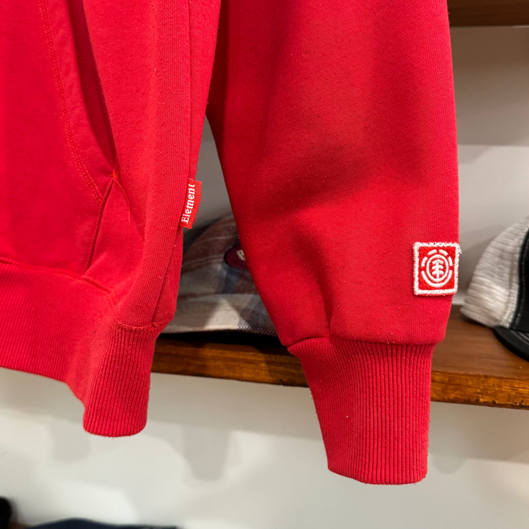 2000'S ELEMENT FELT LOGO HOODED JACKET - L