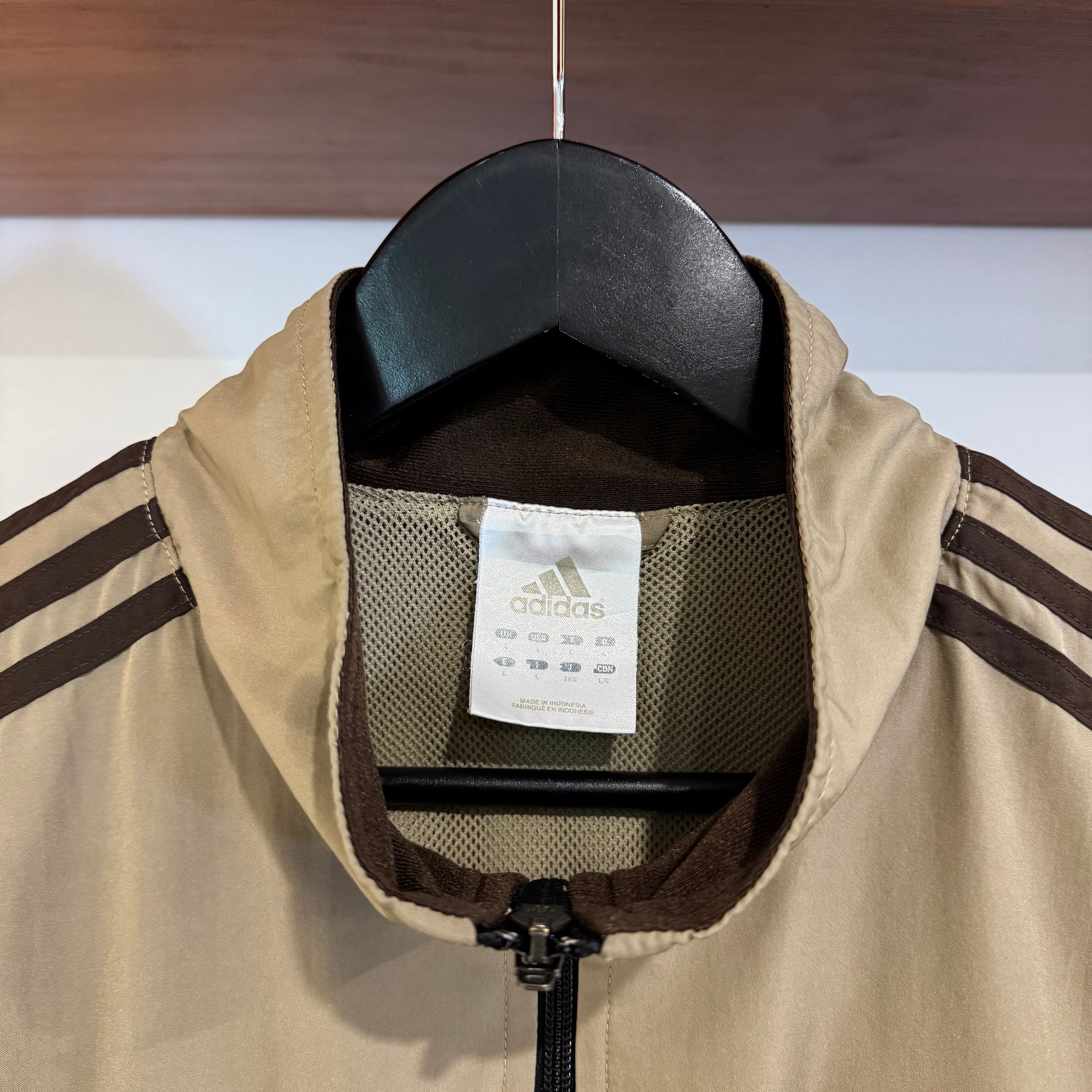 2007 ADIDAS 3-STRIPE 1/4 ZIP JACKET - L