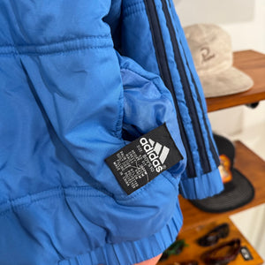 1990'S ADIDAS 3-STRIPE REVERSIBLE PUFFER JACKET - XS