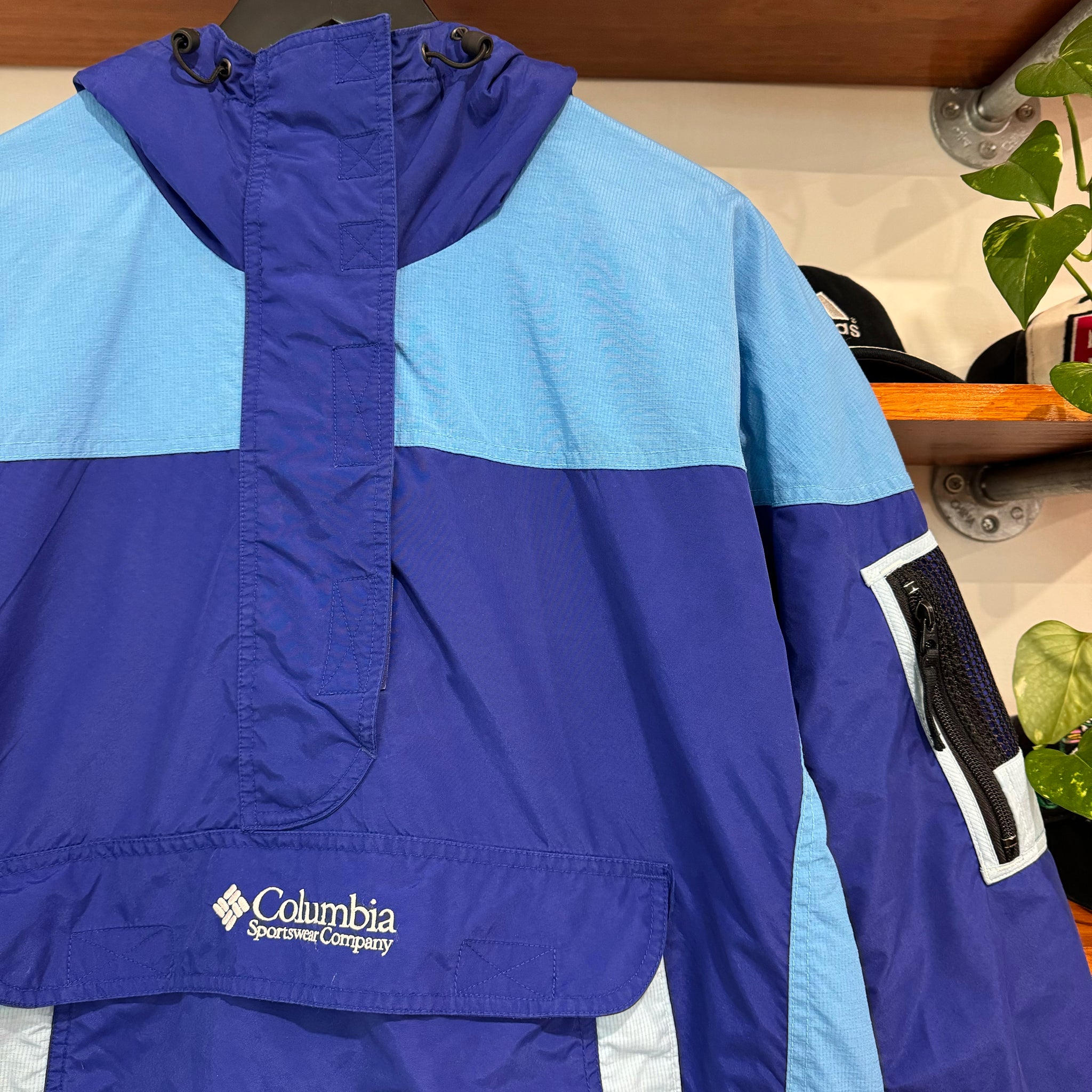 1990'S COLUMBIA TWO-TONE 1/4 ZIP JACKET - L/XL