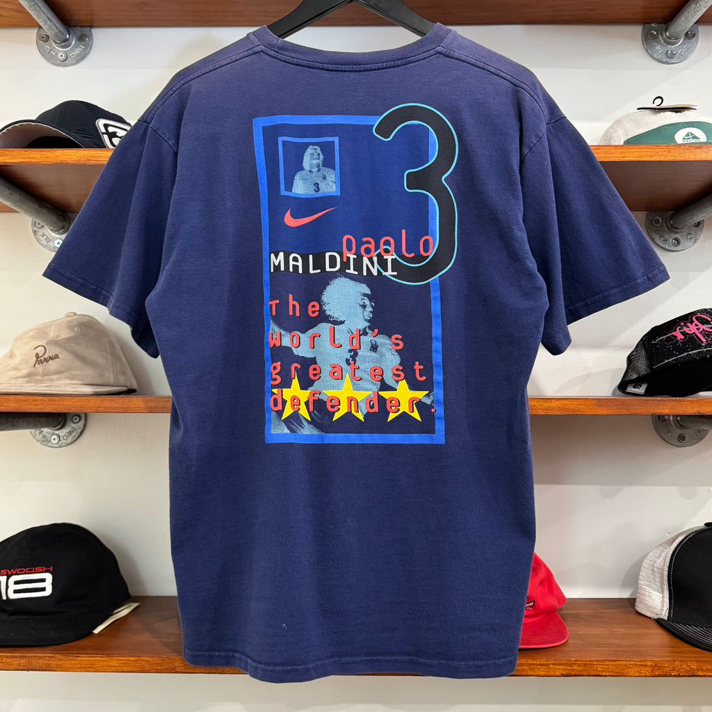 1990'S NIKE FOOTBALL 'PAOLO MALDINI' TEE - L