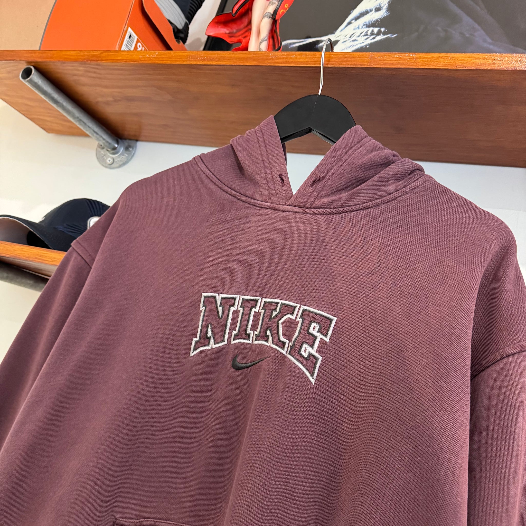 2000'S NIKE EMBROIDERED HOODIE - L