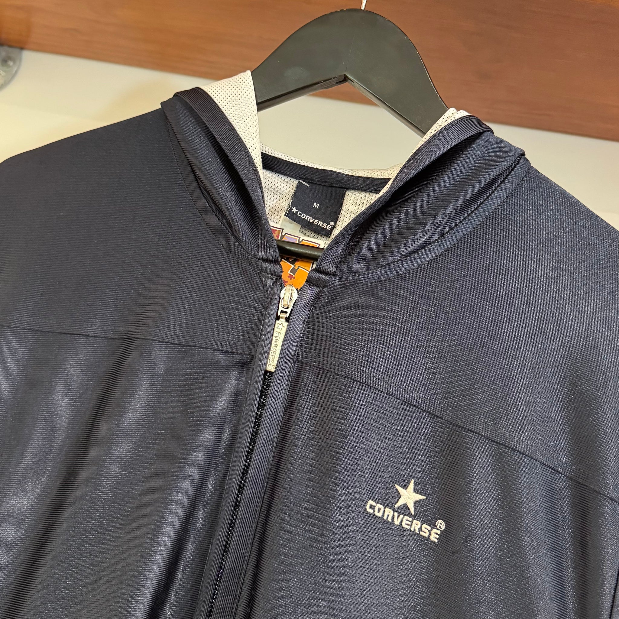 2000'S CONVERSE BASKETBALL SATIN JACKET - M