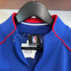 2000'S REEBOK NBA DETROIT PISTONS 1/4 ZIP JERSEY - L