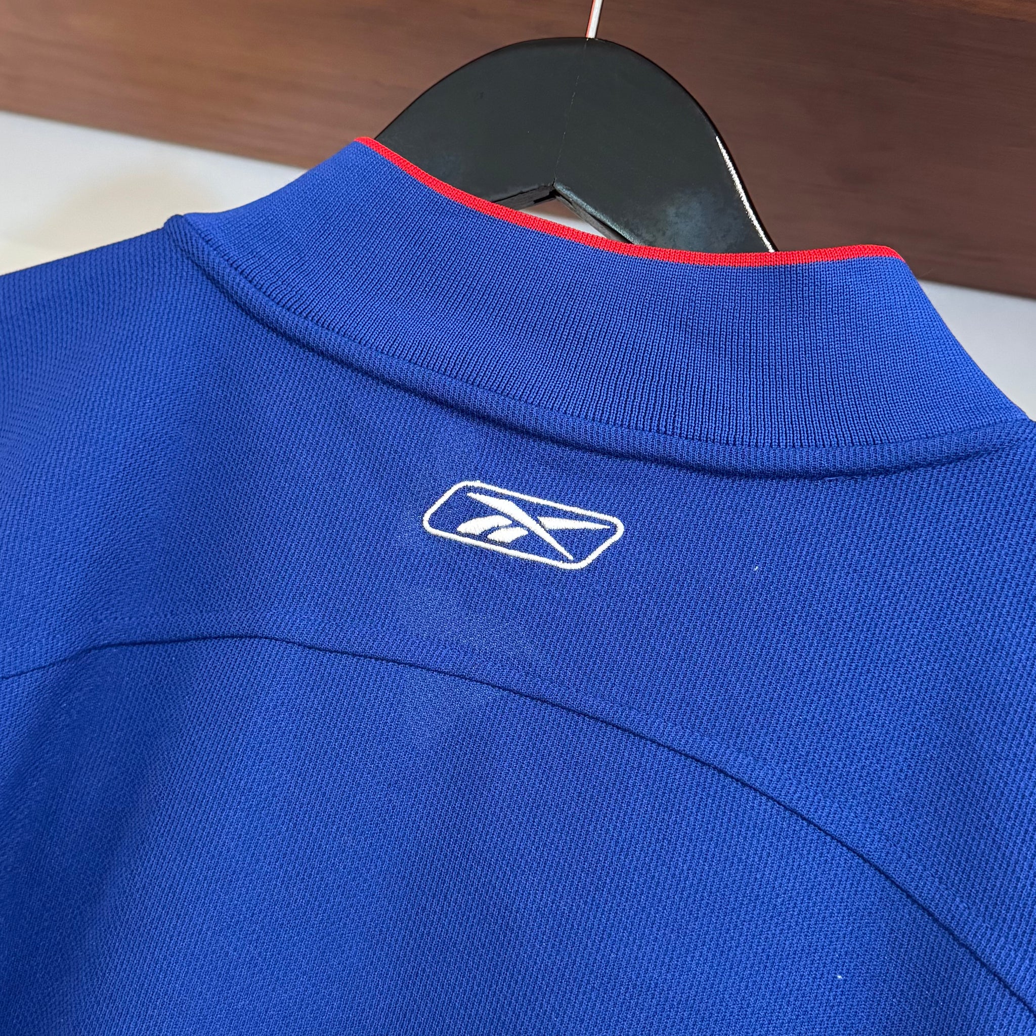 2000'S REEBOK NBA DETROIT PISTONS 1/4 ZIP JERSEY - L