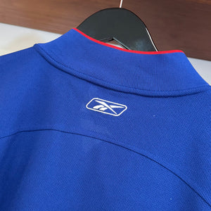 2000'S REEBOK NBA DETROIT PISTONS 1/4 ZIP JERSEY - L