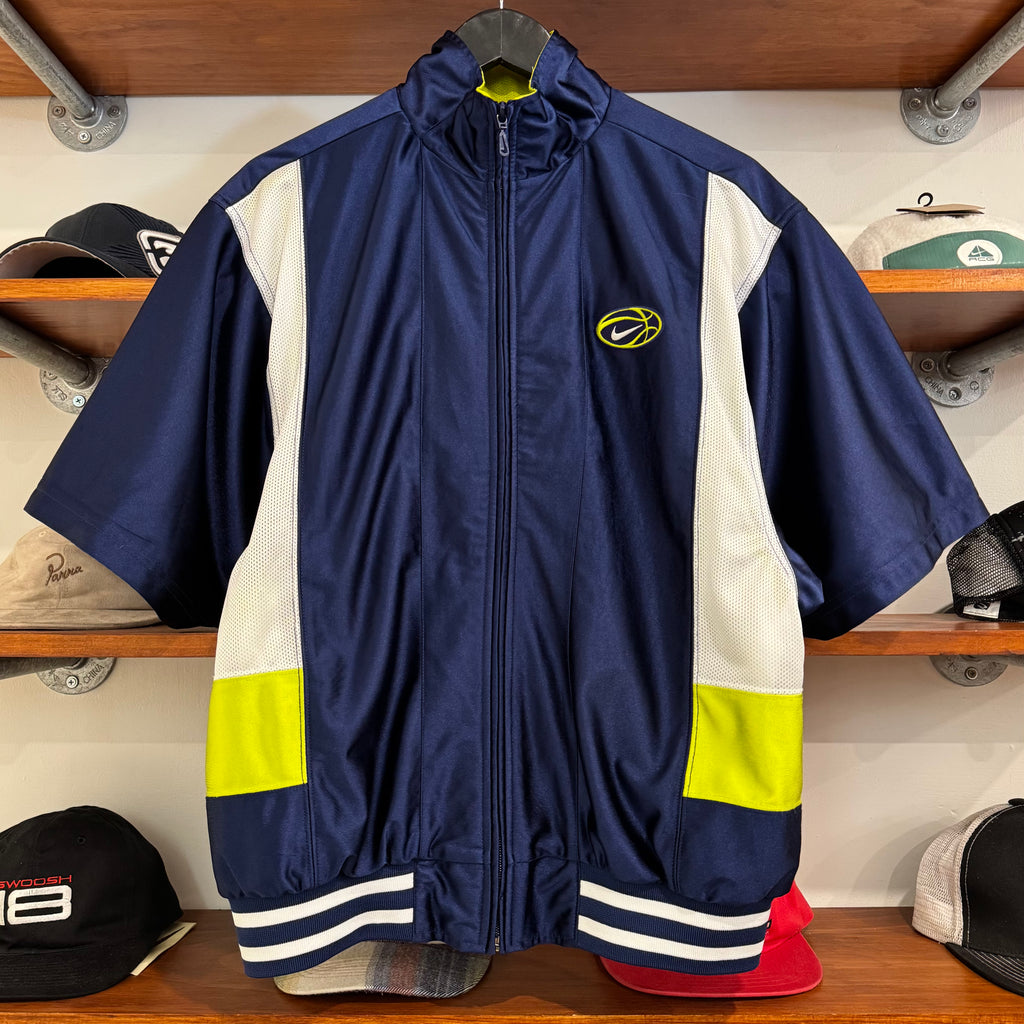 1990'S NIKE BASKETBALL TWO-TONE FULL ZIP JERSEY - M