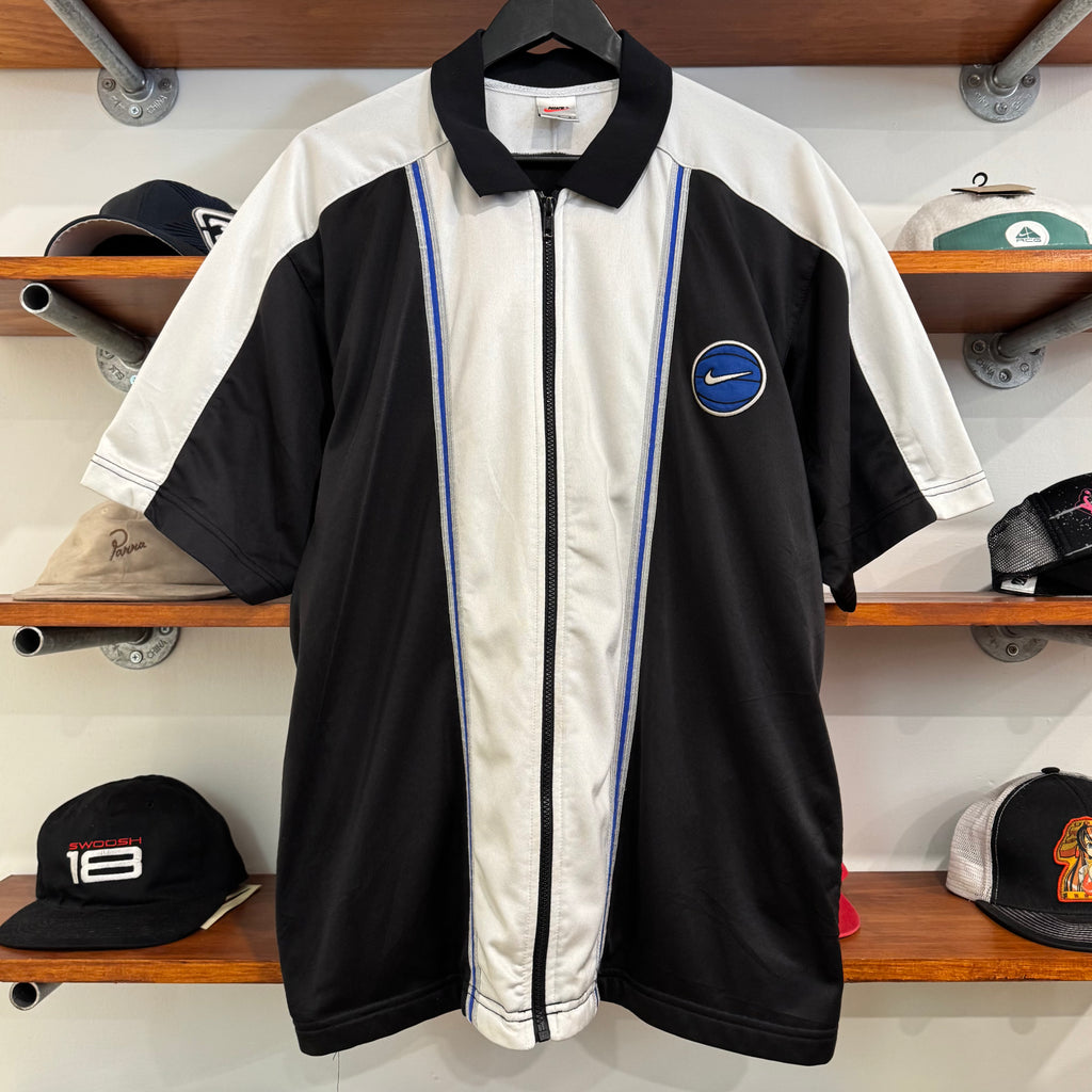 1990'S NIKE BASKETBALL TWO-TONE  FULL ZIP JERSEY - L