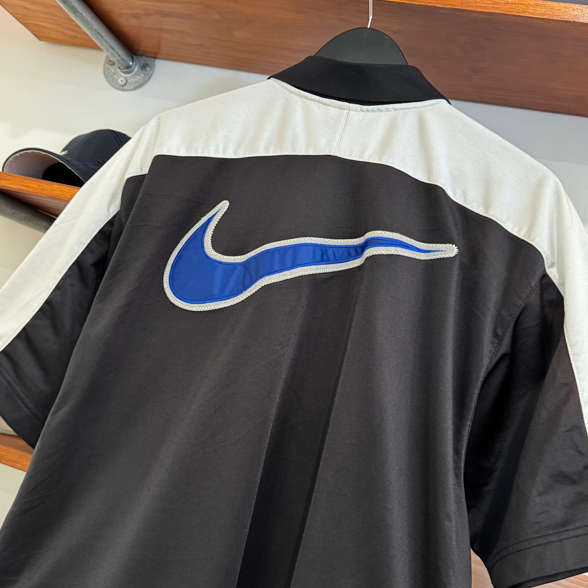 1990'S NIKE BASKETBALL TWO-TONE  FULL ZIP JERSEY - L