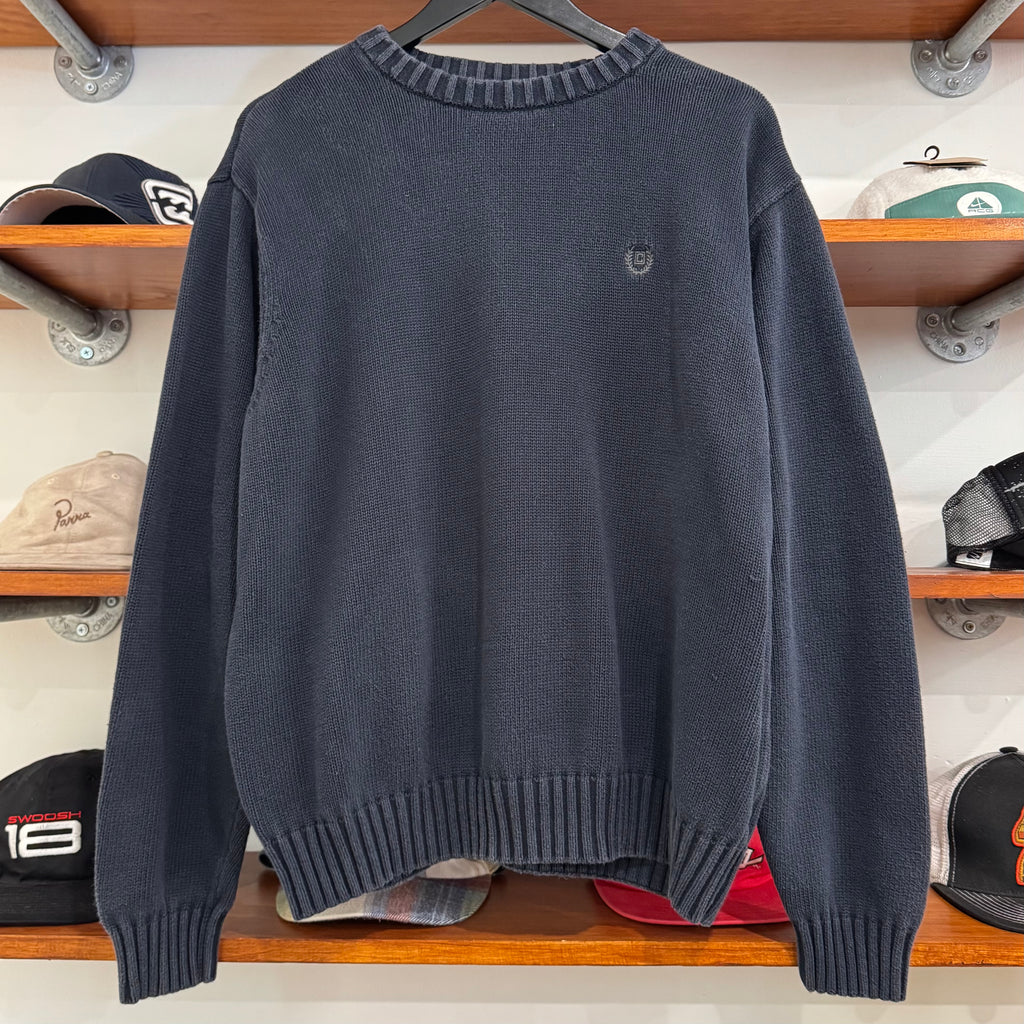 2000'S CHAPS CREST KNIT SWEATER - L