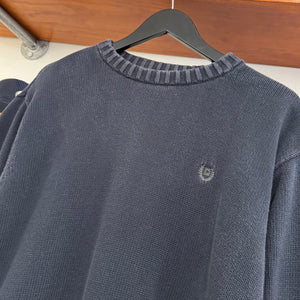 2000'S CHAPS CREST KNIT SWEATER - L