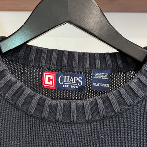 2000'S CHAPS CREST KNIT SWEATER - L