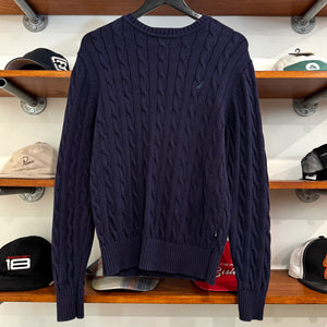 2000'S WMNS NAUTICA CABLE KNIT SWEATER - M