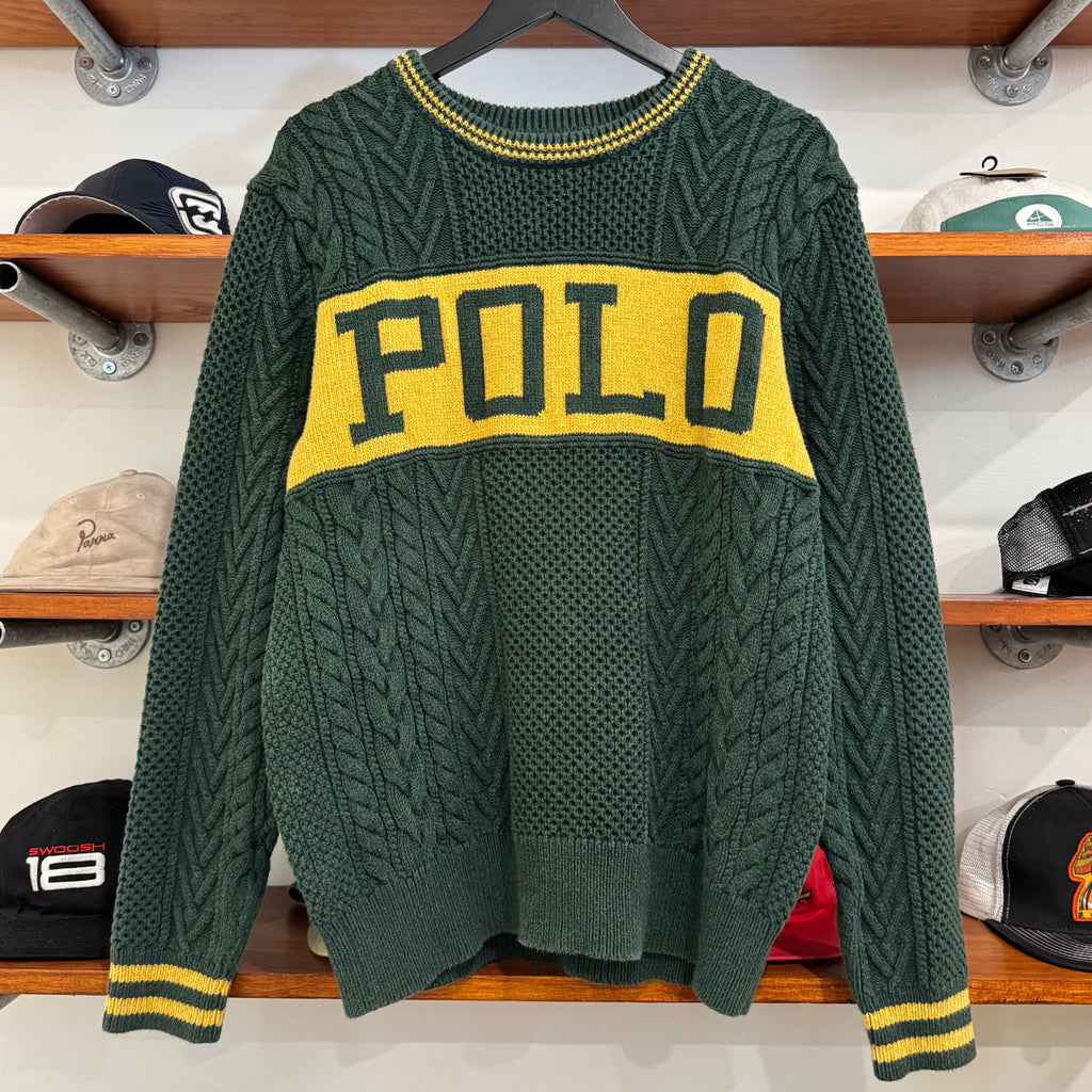2010'S POLO RALPH LAUREN 1967 CABLE KNIT SWEATER - L