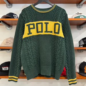 2010'S POLO RALPH LAUREN 1967 CABLE KNIT SWEATER - L