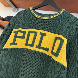2010'S POLO RALPH LAUREN 1967 CABLE KNIT SWEATER - L