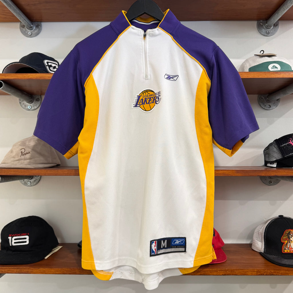 2000'S REEBOK NBA LOS ANGELES LAKERS 1/4 ZIP JERSEY - L