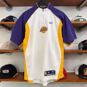 2000'S REEBOK NBA LOS ANGELES LAKERS 1/4 ZIP JERSEY - L