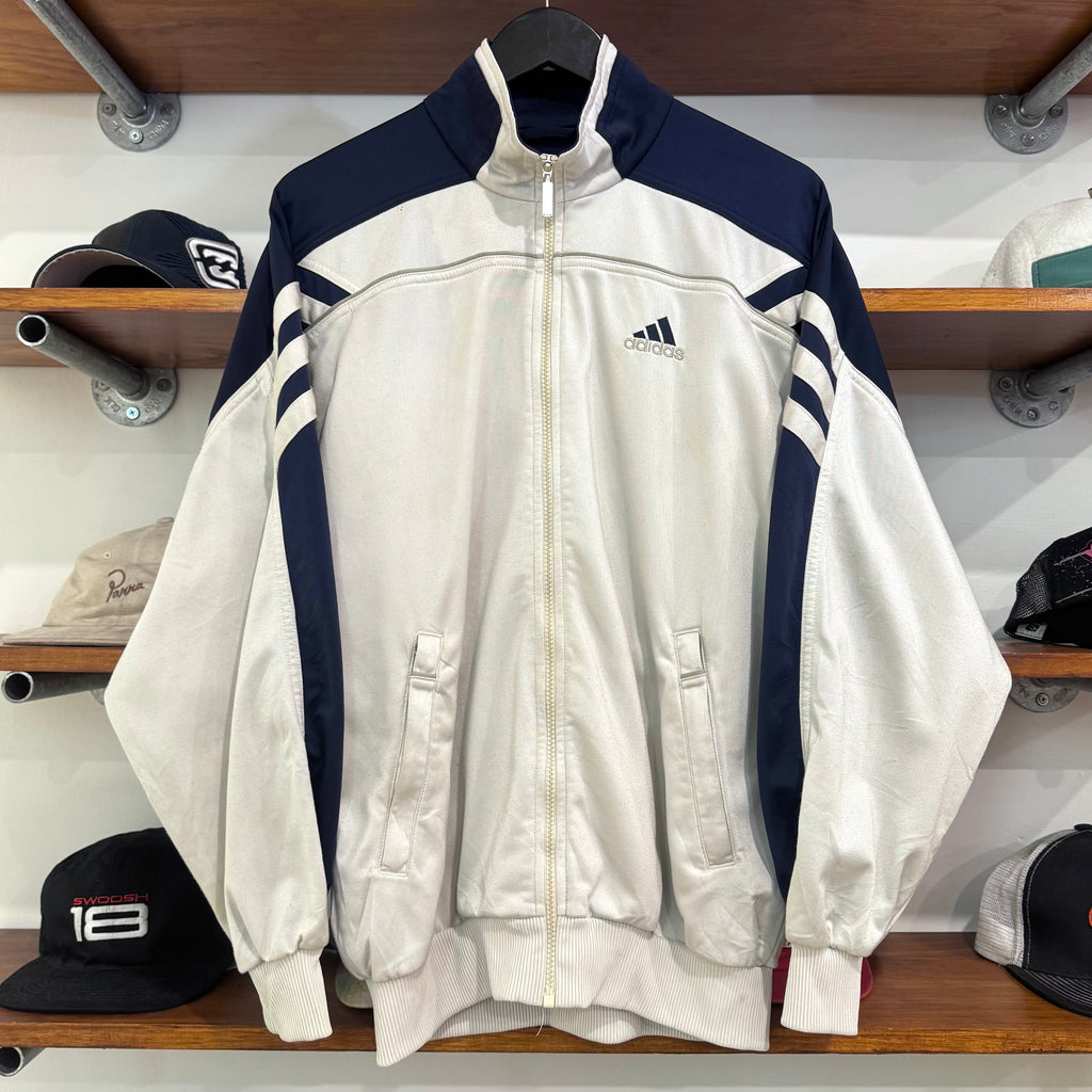2000'S ADIDAS PANELS SATIN JACKET - L