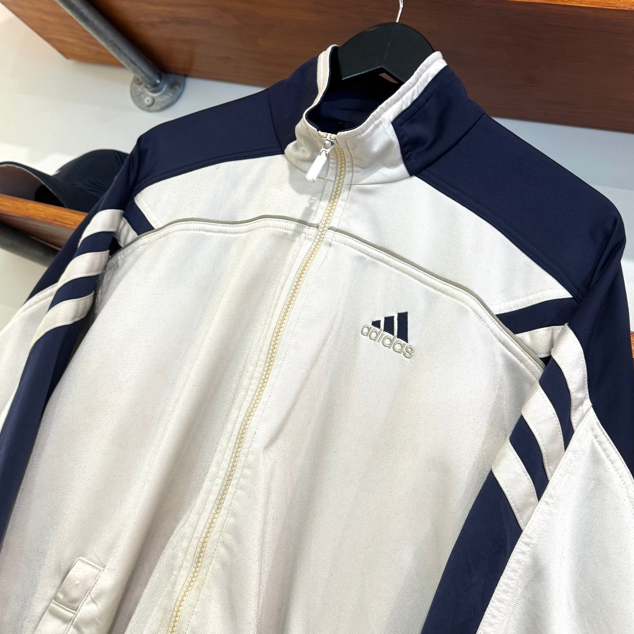 2000'S ADIDAS PANELS SATIN JACKET - L