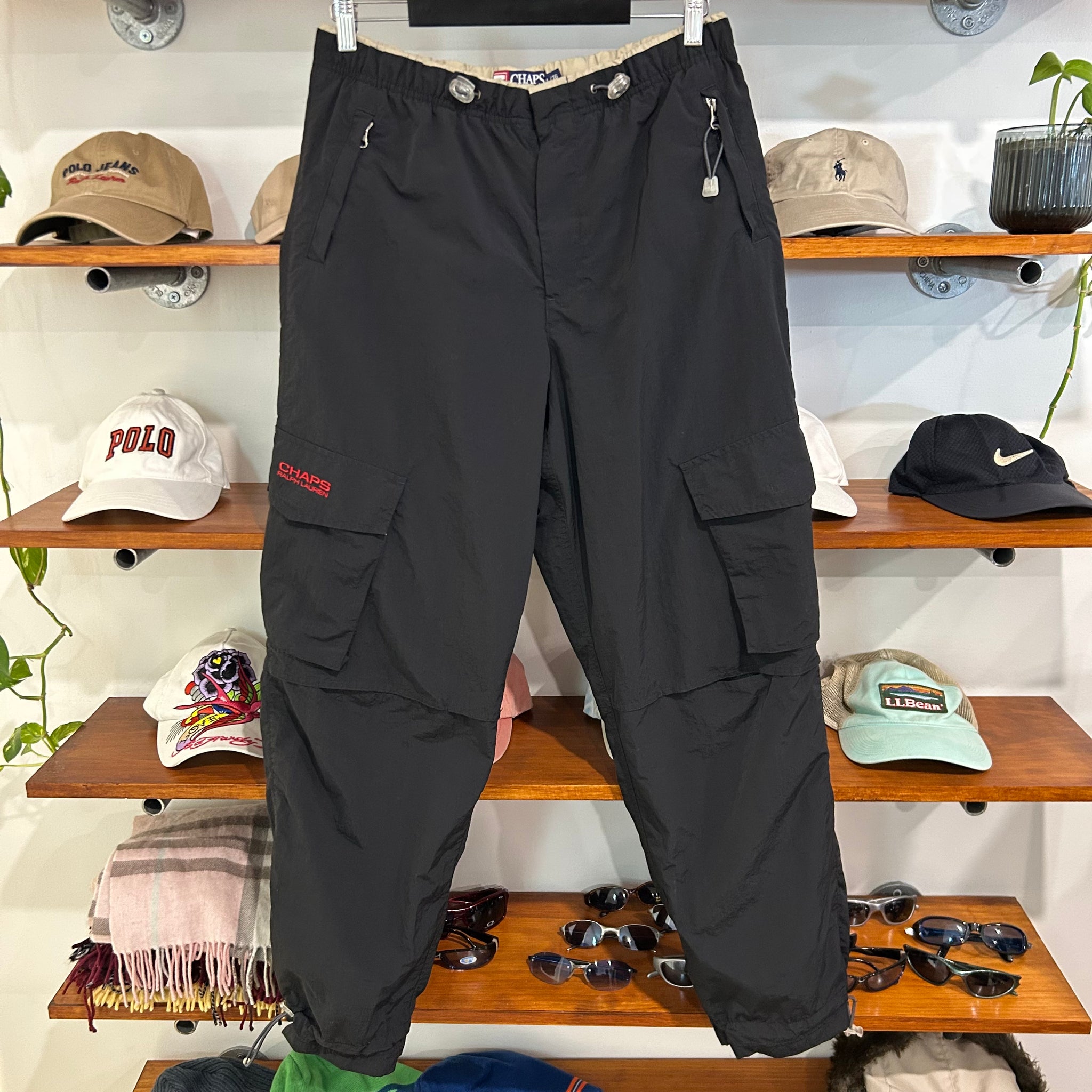 1990'S CHAPS RALPH LAUREN CARGO TRACK PANTS -L