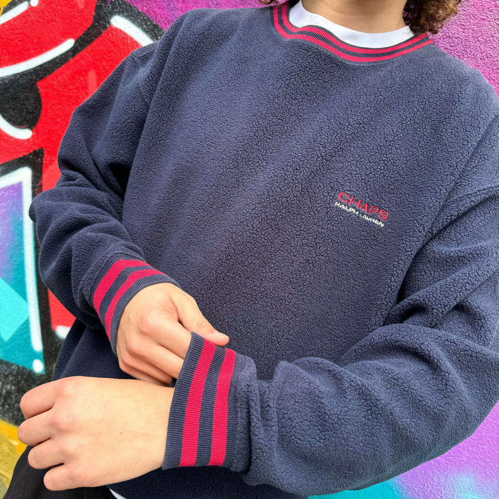 1990'S CHAPS RALPH LAUREN FLEECE SWEATSHIRT - L