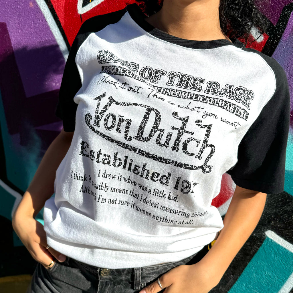 2000'S VON DUTCH RAGLAN TEE - M