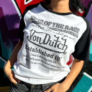 2000'S VON DUTCH RAGLAN TEE - M