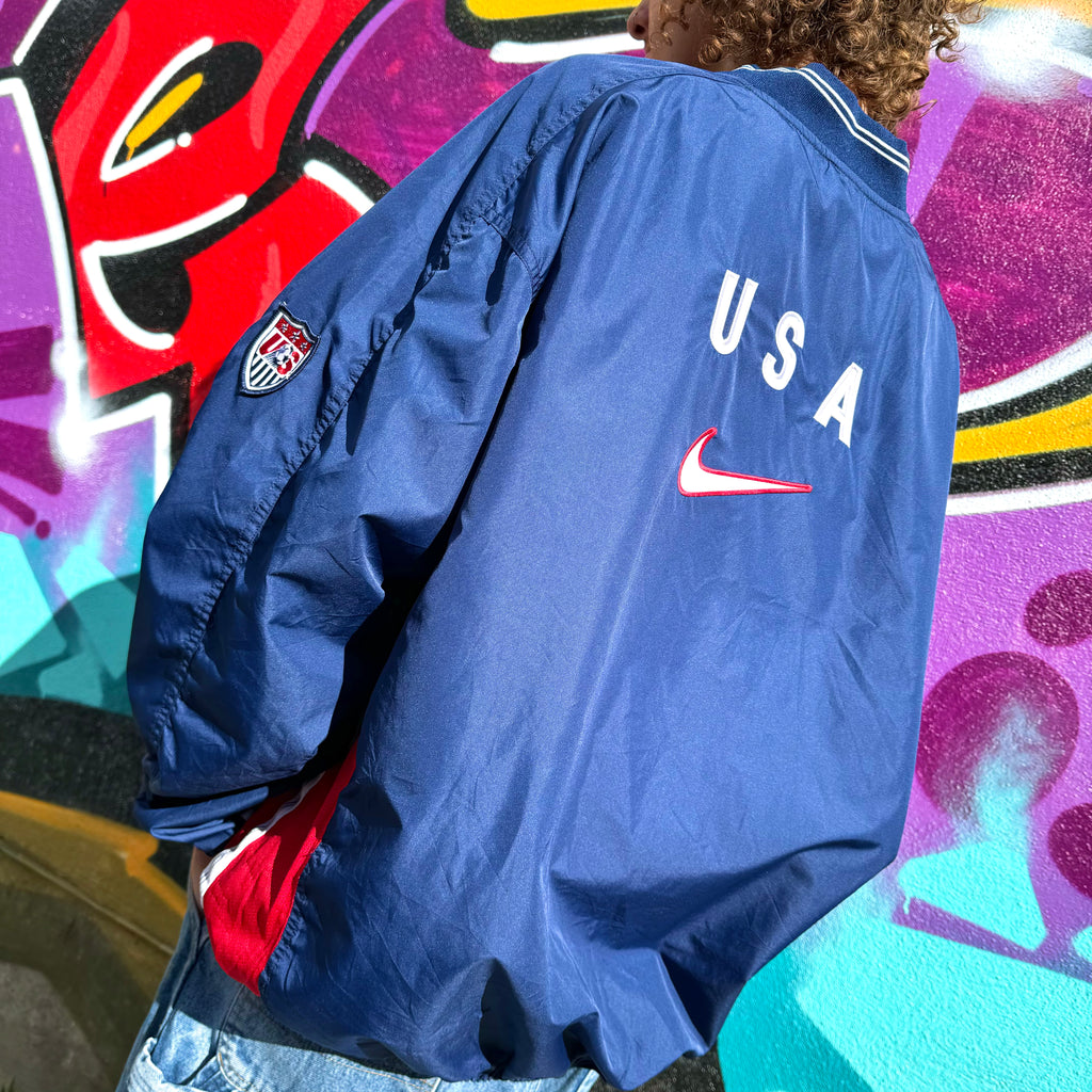 1990'S NIKE USA SOCCER PULLOVER - XXL