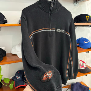 2000'S HARLEY DAVIDSON 1/4 ZIP KNIT - M