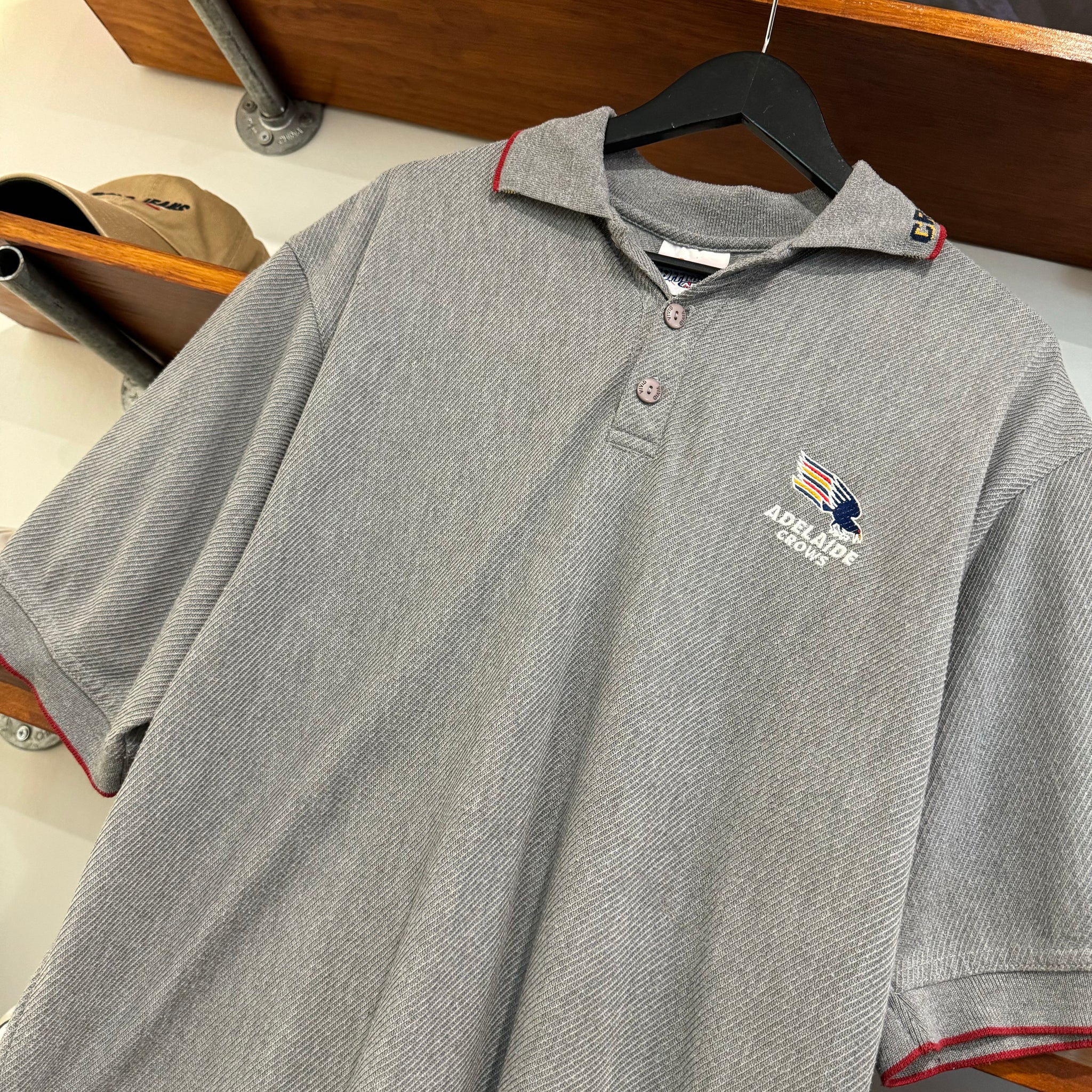 2000'S AFL ADELAIDE CROWS POLO SHIRT - L/XL