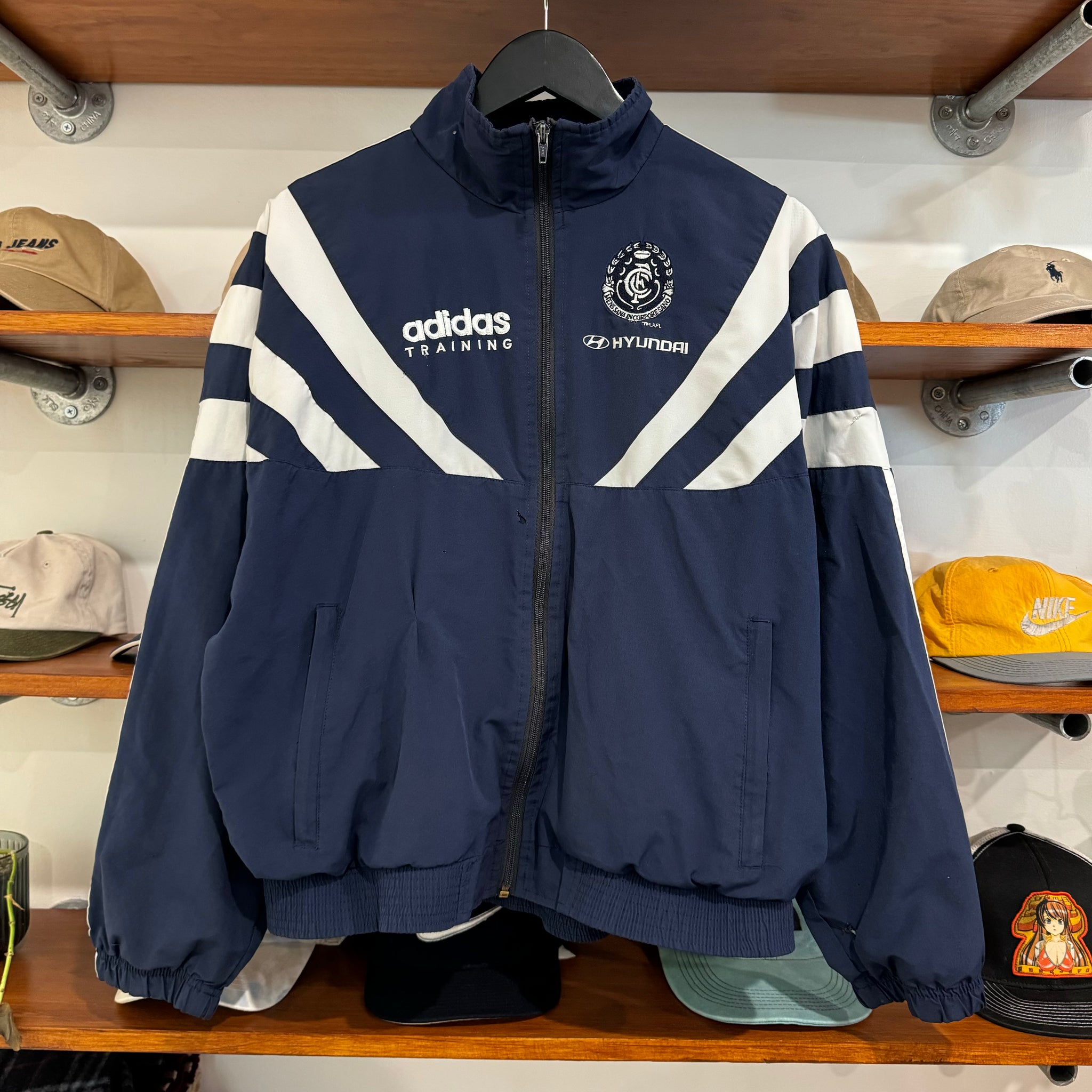 1990'S ADIDAS TRAINING CARLTON F.C JACKET - S/M