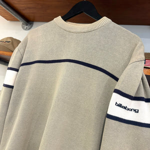 1990'S BILLABONG EMBROIDERED KNIT SWEATSHIRT - M