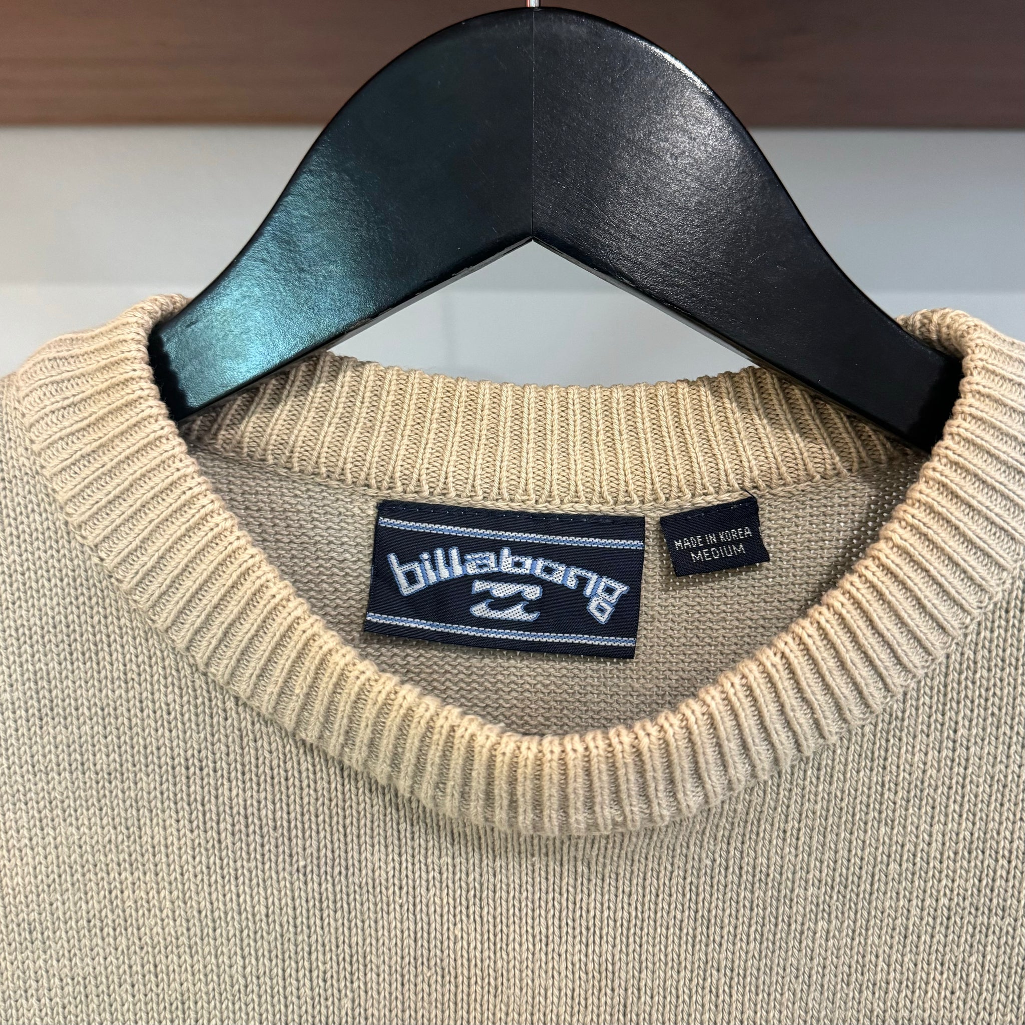 1990'S BILLABONG EMBROIDERED KNIT SWEATSHIRT - M