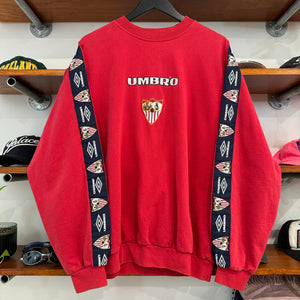 1990'S UMBRO SEVILLA EMBROIDERED SWEATSHIRT - L/XL