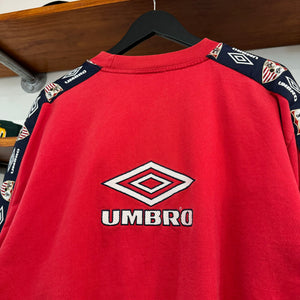 1990'S UMBRO SEVILLA EMBROIDERED SWEATSHIRT - L/XL