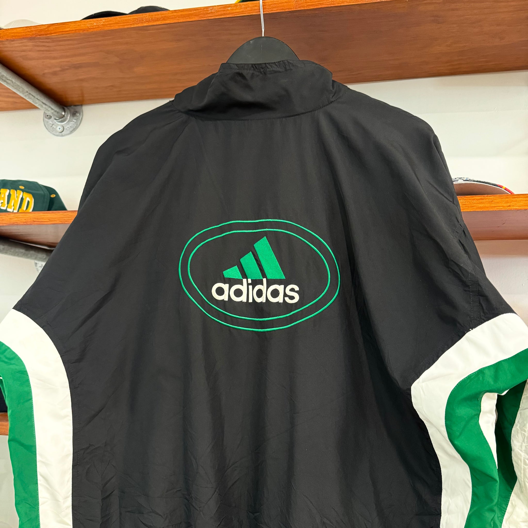 1990'S ADIDAS LOGO 3 STRIPE JACKET - XL