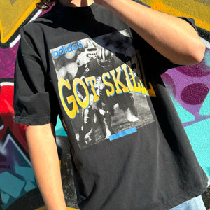 1990'S ADIDAS "I GOT SKILLZ" GRAPHIC TEE - L/XL