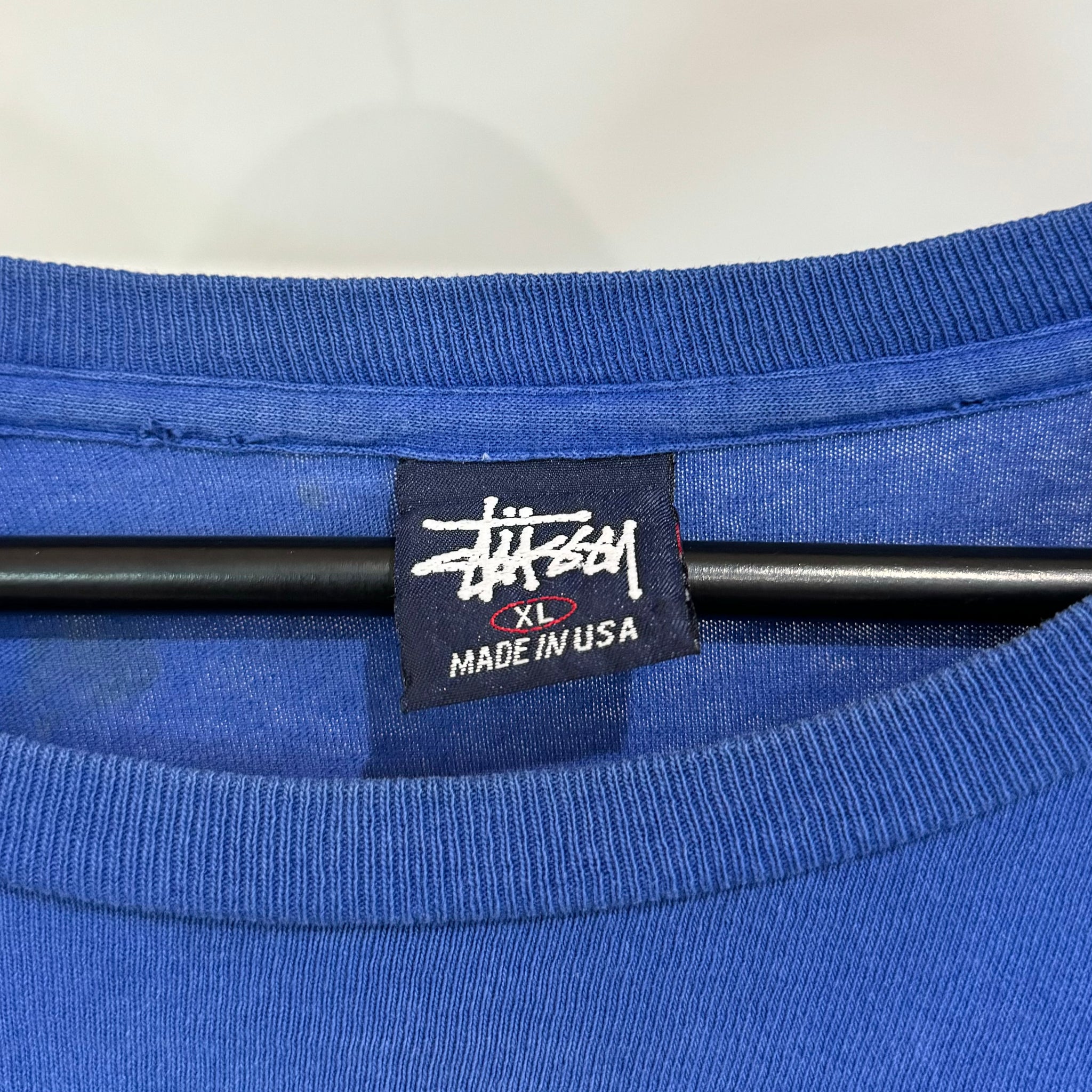 1990'S STUSSY 'DOUBLE S' LONG SLEEVE GRAPHIC TEE - XL