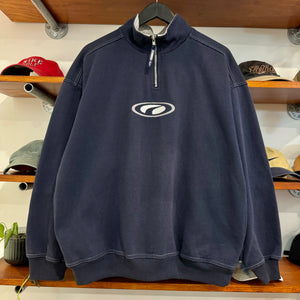 2000'S PUMA EMBROIDERED 1/4 ZIP SWEATSHIRT - L