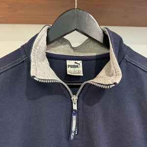 2000'S PUMA EMBROIDERED 1/4 ZIP SWEATSHIRT - L