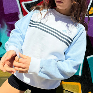 2000'S ADIDAS 3 STRIPE SWEATSHIRT - S